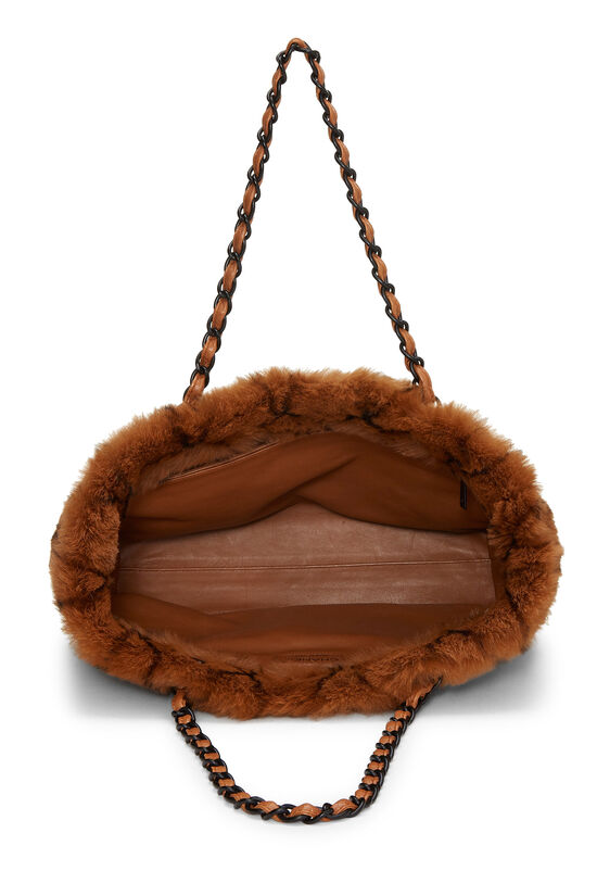 Brown Fur Chain Tote, , large image number 6