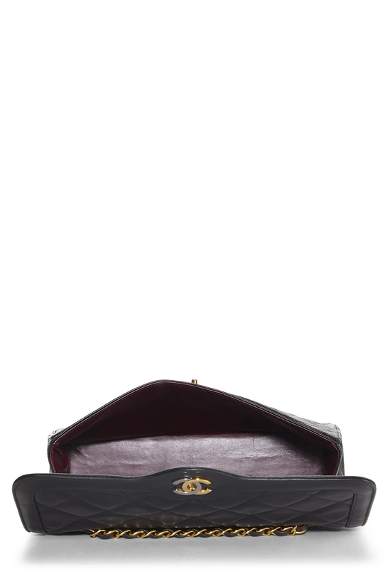 Black Quilted Lambskin Paris Limited Double Flap Jumbo, , large image number 5