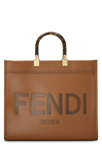 Brown Calfskin Sunshine Shopper Large