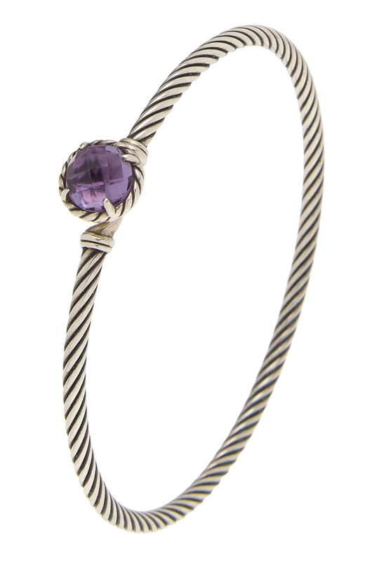 Silver Amethyst Chatelaine Bangle Petite, , large image number 0