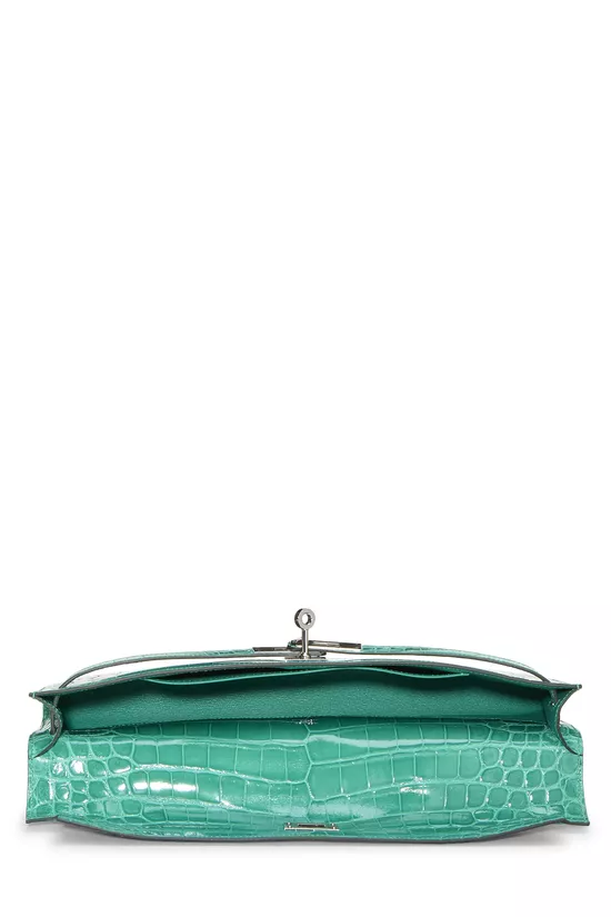 Vert Jade Crocodile Porosus Kelly Cut, , large image number 5