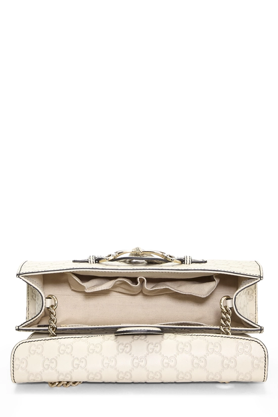 White Guccissima Leather Emily Chain Shoulder Bag, , large image number 5