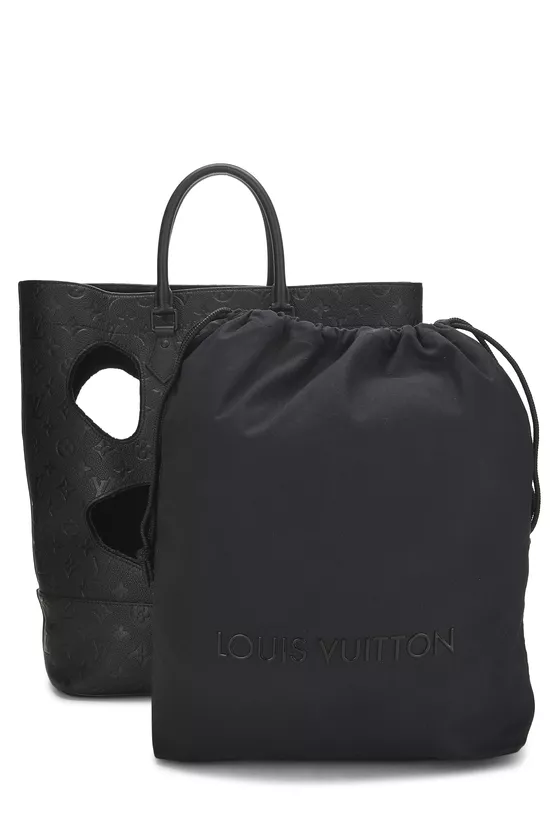 COMME DES GAR&Ccedil;ONS x Louis Vuitton Black Monogram Empreinte Bag with Holes, , large image number 6