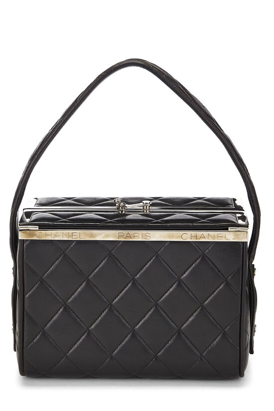 Black Quilted Lambskin Box Vanity, , large image number 0