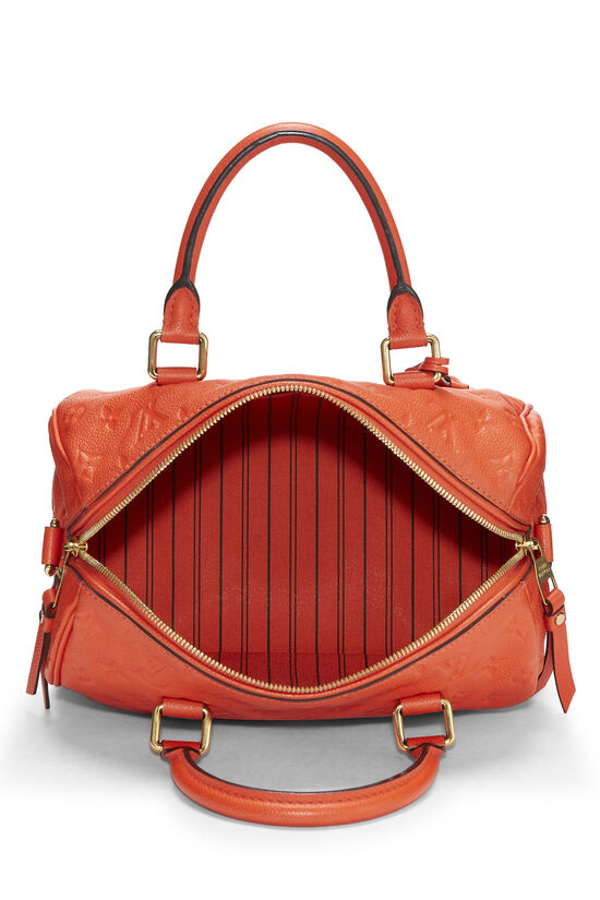 Louis Vuitton Orange Monogram Empreinte Speedy Bandouliere 25  