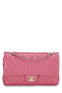 NWT Chanel Small Classic Quilted Double Carry Flap Bag Waist Chain Pink  $5100