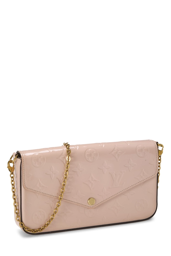 Pink Monogram Vernis Pochette Felicie, , large image number 1