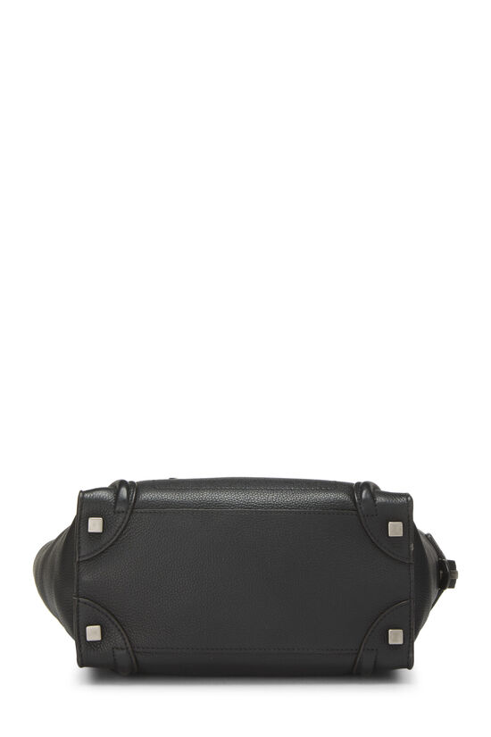 Black Drummed Calfskin Luggage Micro, , large image number 4