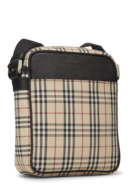 Brown Jacquard House Check Vertical Camera Bag Medium, , large image number 1