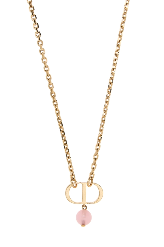 Pink Rose Gold 'CD' Necklace Petite, , large image number 1