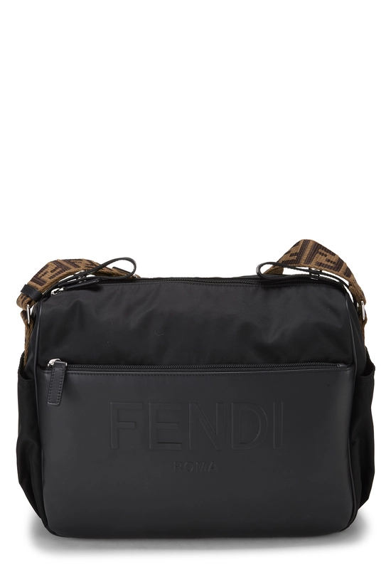 Black Nylon Diaper Bag, , large image number 0