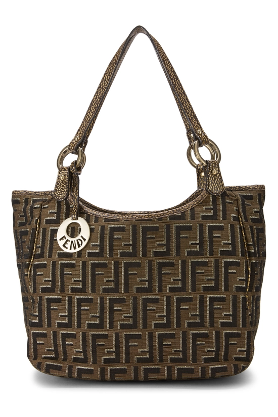 Brown Zucca Canvas Shoulder Bag Medium, , large image number 0