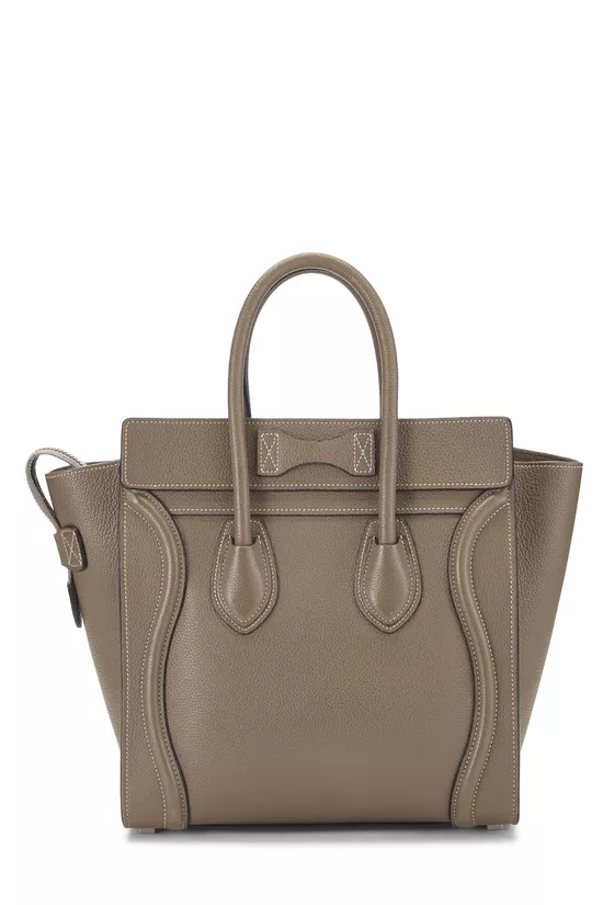 Grey Drummed Calfskin Luggage Micro, , large image number 3