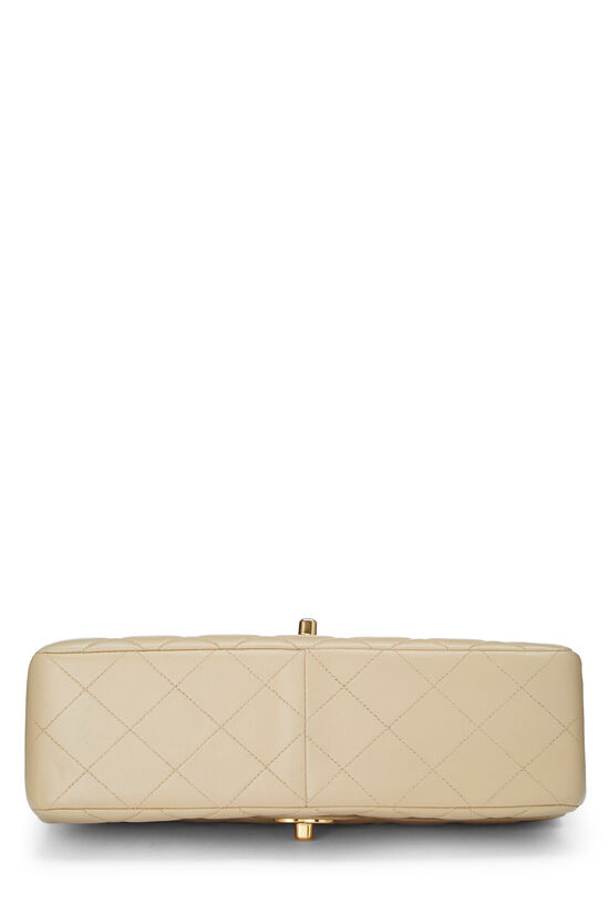 Beige Quilted Lambskin Double Sided Classic Flap Medium , , large image number 5