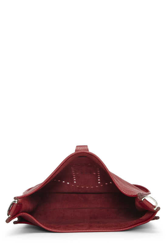 What Goes Around Comes Around Hermes Clemence Evelyne Iii Pm Bag in Red