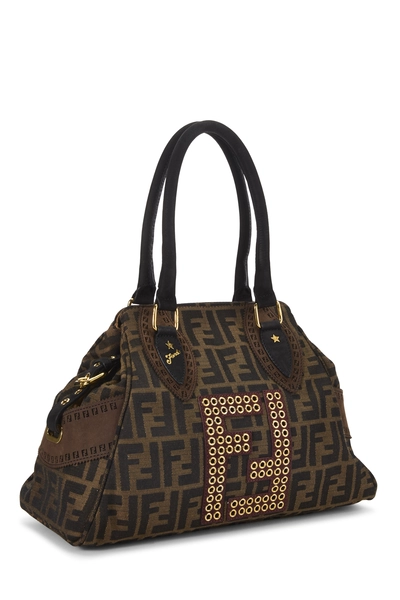 Brown Zucca Canvas Bag Du Jour Small, , large