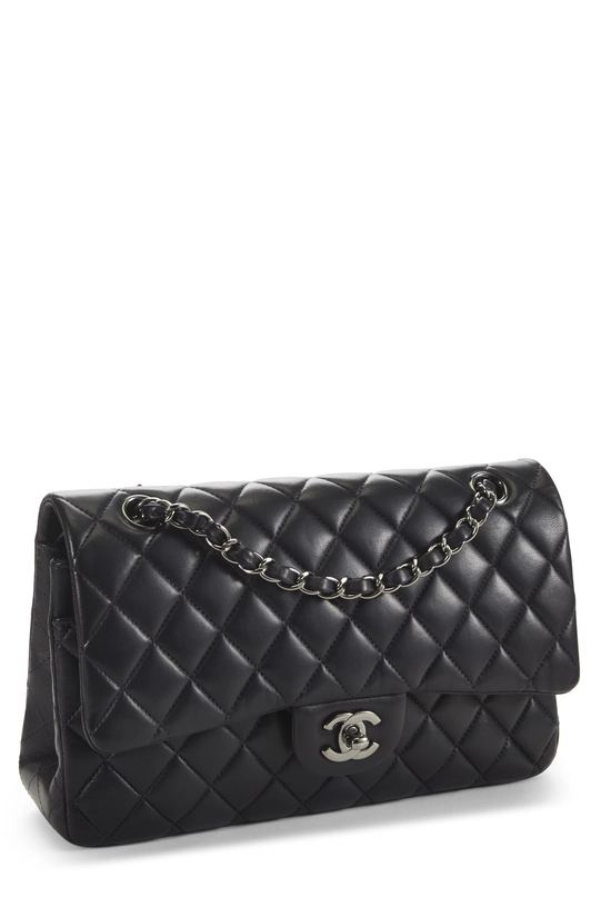 Navy Quilted Lambskin Classic Double Flap Medium, , large image number 1