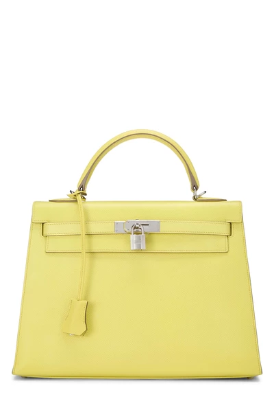 Hermès Lime Epsom Kelly Sellier 32