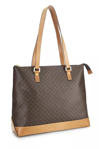Brown Coated Canvas Macadam Tote, , large