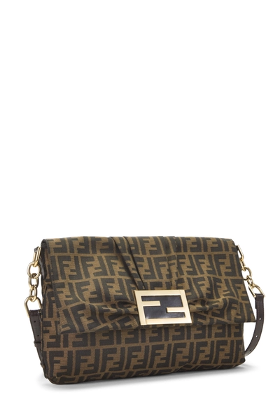 Fendi Brown Zucca Canvas Shoulder Bag Large — photo 2