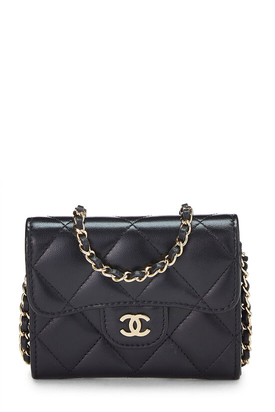chanel handbag black leather purse