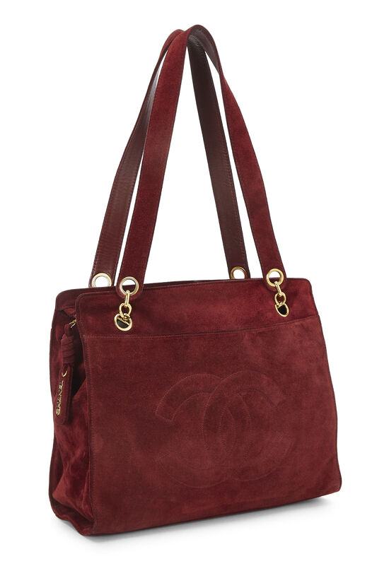 Red Suede 'CC' Pocket Tote, , large image number 2