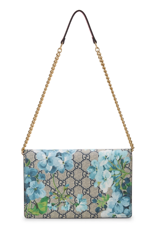 Blue Original GG Blooms Supreme Canvas Wallet on Chain (WOC), , large image number 3
