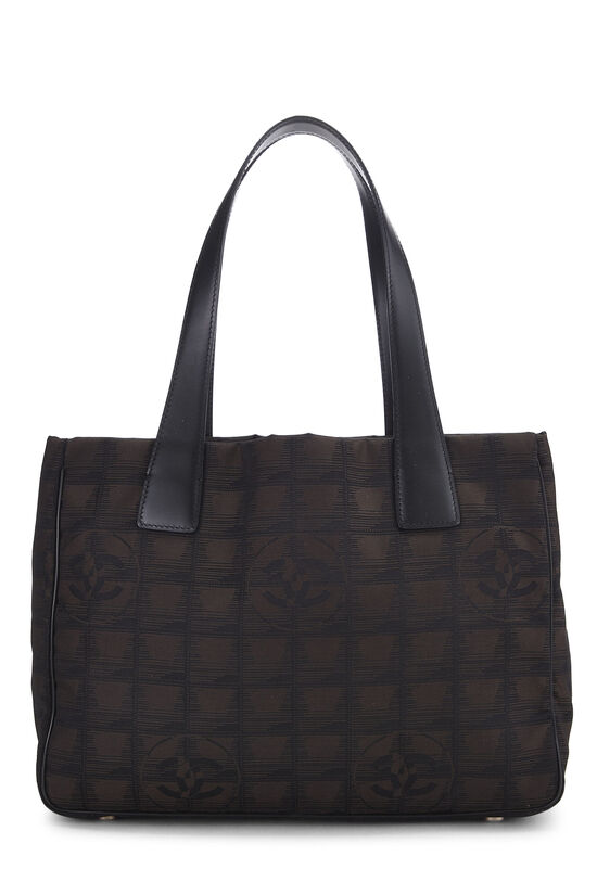 Chanel Black & Brown Nylon Travel Line Shoulder Bag Small Q6B05935KH005