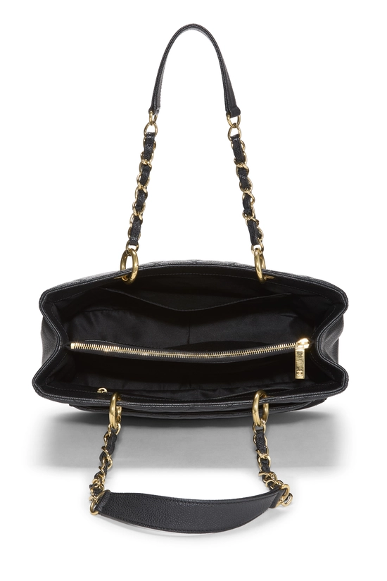 Black Quilted Caviar Grand Shopping Tote (GST), , large image number 5