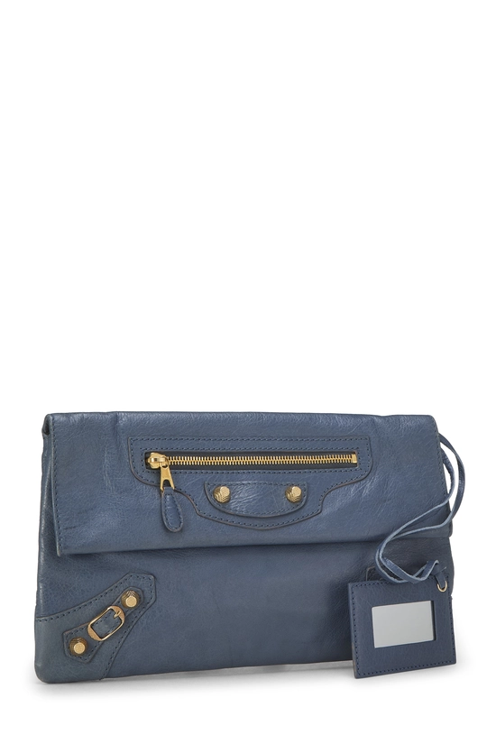 Blue Agneau Giant 12 Envelope Clutch, , large image number 1