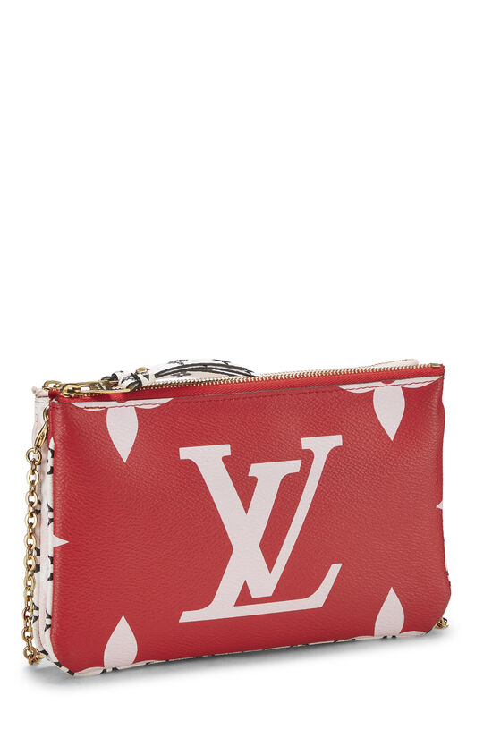 Red & Pink Monogram Giant Double Zip Pochette, , large image number 1