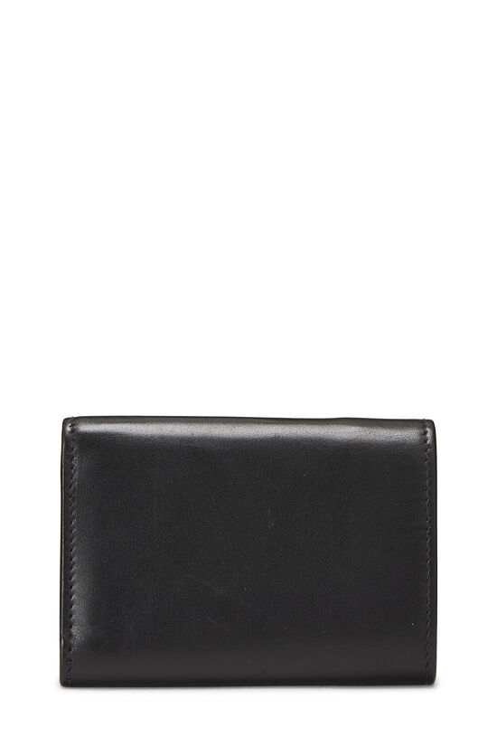 Black Leather Compact Wallet, , large image number 2