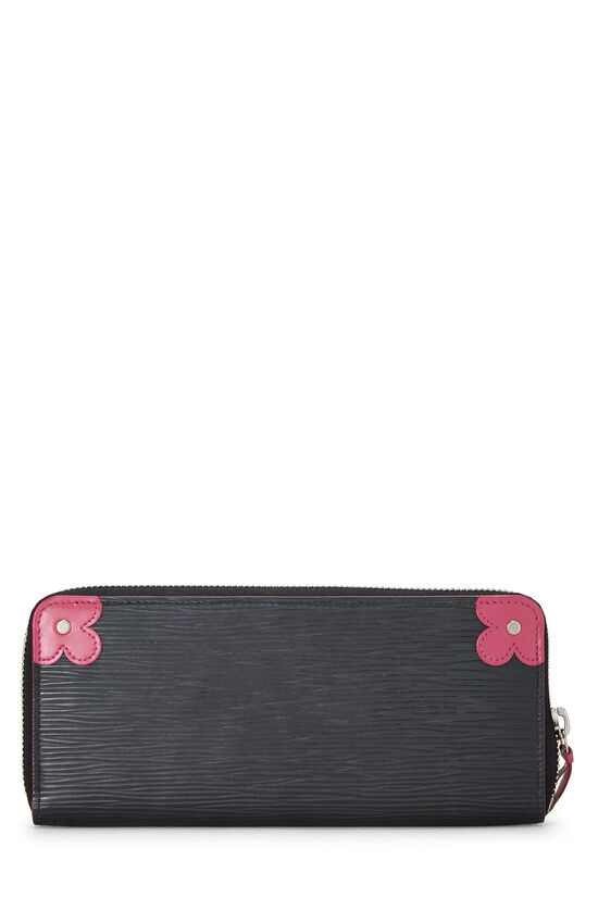 Black Epi Blooming Corners Clemence Wallet, , large image number 2