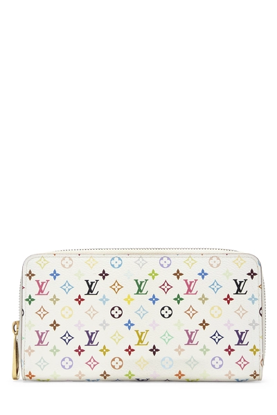 Takashi Murakami x Louis Vuitton White Monogram Multicolore Zippy Continental