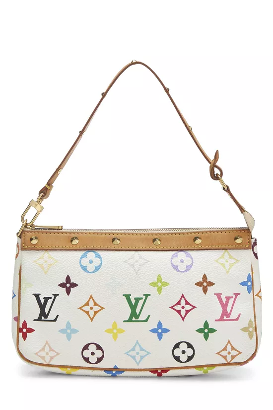 Takashi Murakami x Louis Vuitton White Monogram Multicolore Pochette Accessoires, , large image number 0