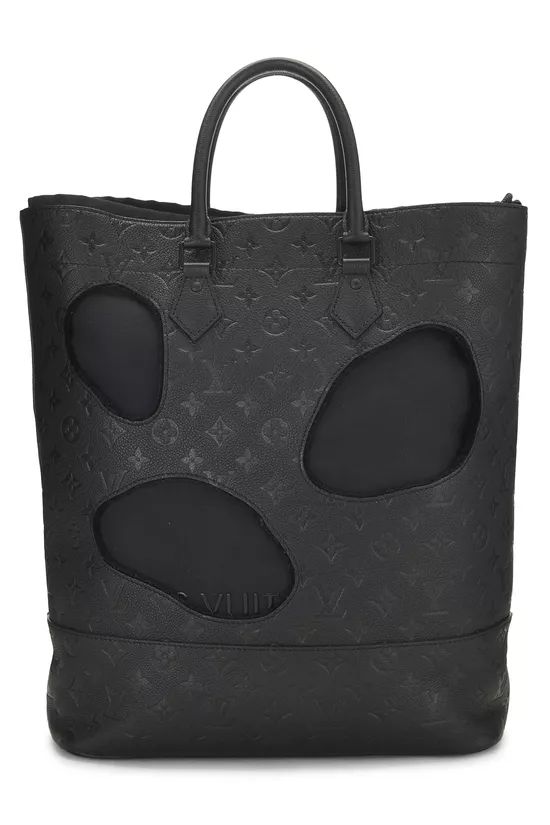 COMME DES GAR&Ccedil;ONS x Louis Vuitton Black Monogram Empreinte Bag with Holes, , large image number 0