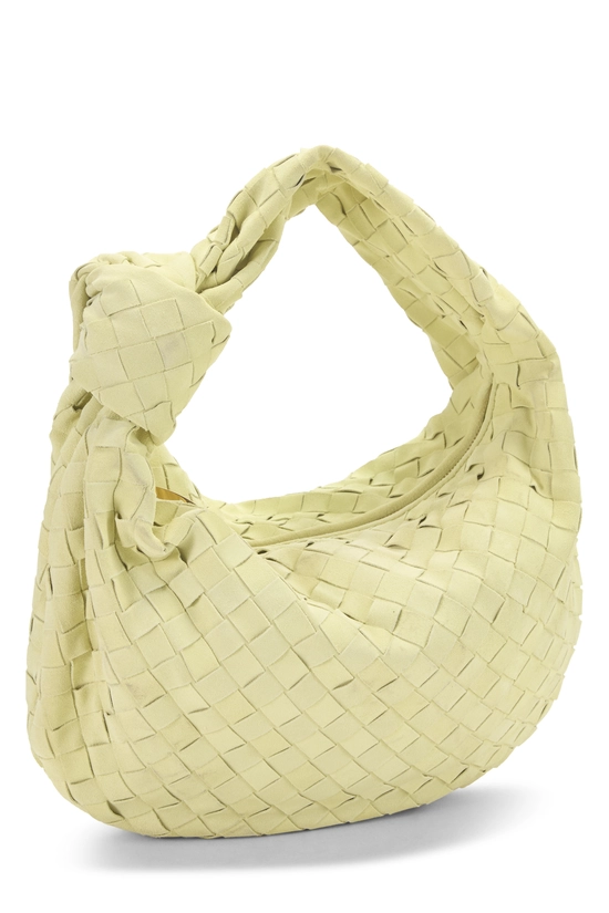 Yellow Intrecciato Suede Teen Jodie, , large image number 1