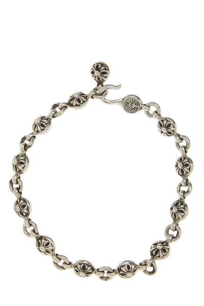 Sterling Silver Cross Ball Bracelet, , large