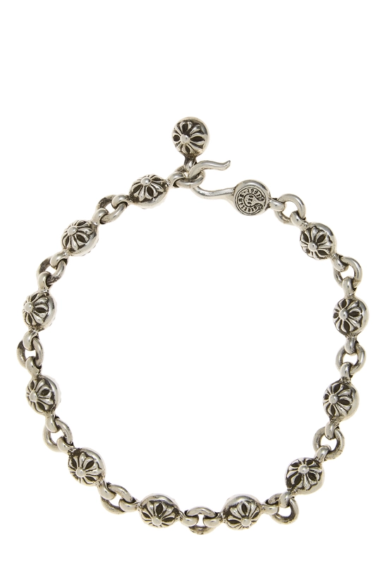 Sterling Silver Cross Ball Bracelet, , large image number 1