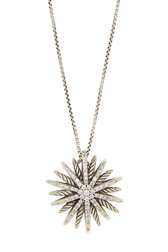Silver Starburst Pendant Necklace, , large image number 1