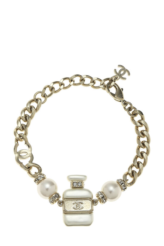 Faux Pearl & Crystal Perfume Bracelet, , large image number 2