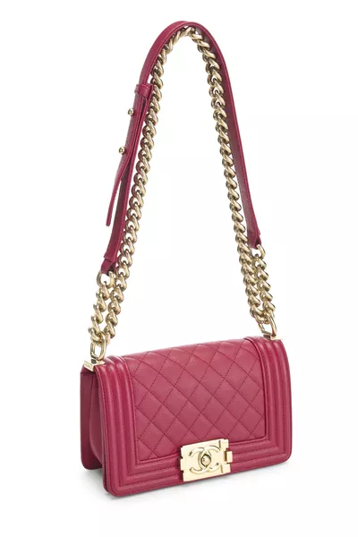 Chanel Pink Quilted Caviar Boy Bag Small — photo 2