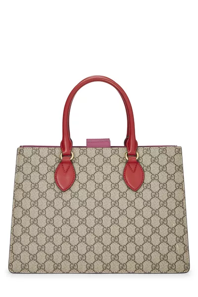 Gucci Multicolor GG Supreme Canvas Top Handle Tote