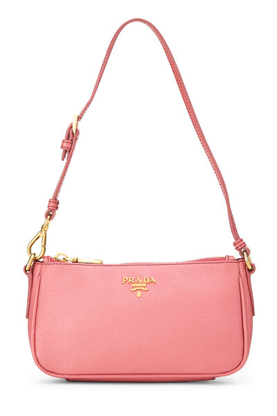 Pink Saffiano Pochette Mini