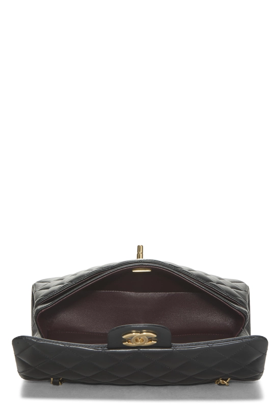 Black Quilted Lambskin Classic Double Flap Small, , large image number 5