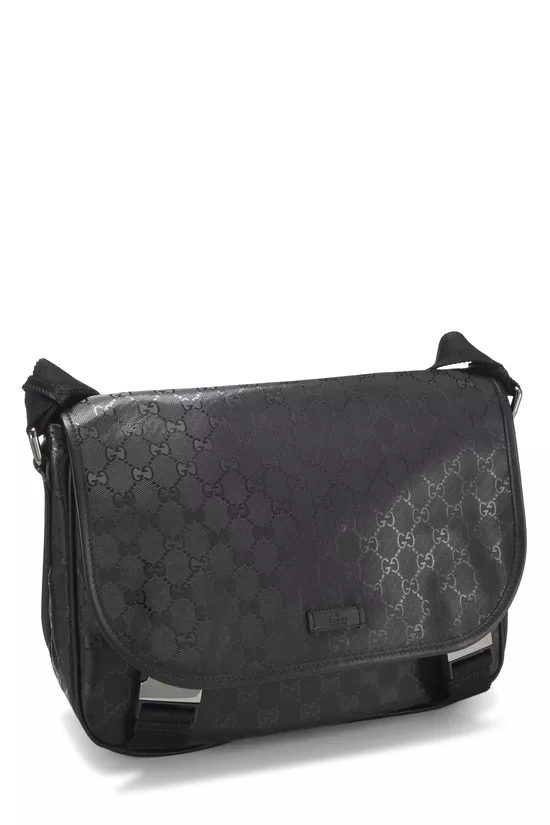 Black GG Imprime Buckle Flap Messenger, , large image number 1
