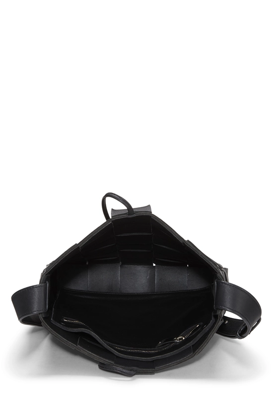 Black Maxi Intrecciato Cassette Messenger, , large image number 5