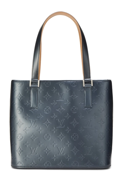 Louis Vuitton Navy Monogram Vernis Mat Stockton
