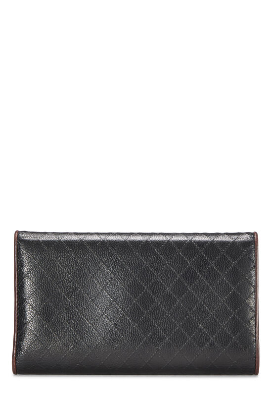 Black Quilted Calfskin Long Wallet, , large image number 2