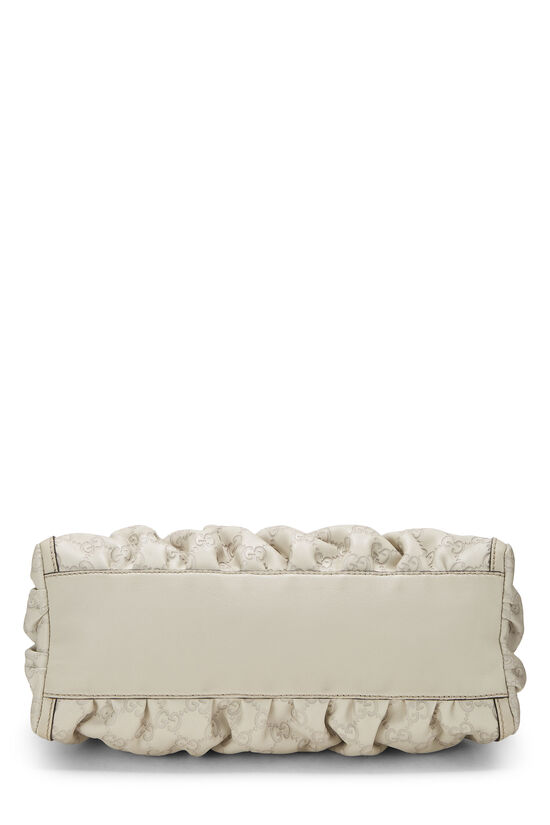 White Guccissima D-Ring Abbey Shoulder Bag Small, , large image number 4